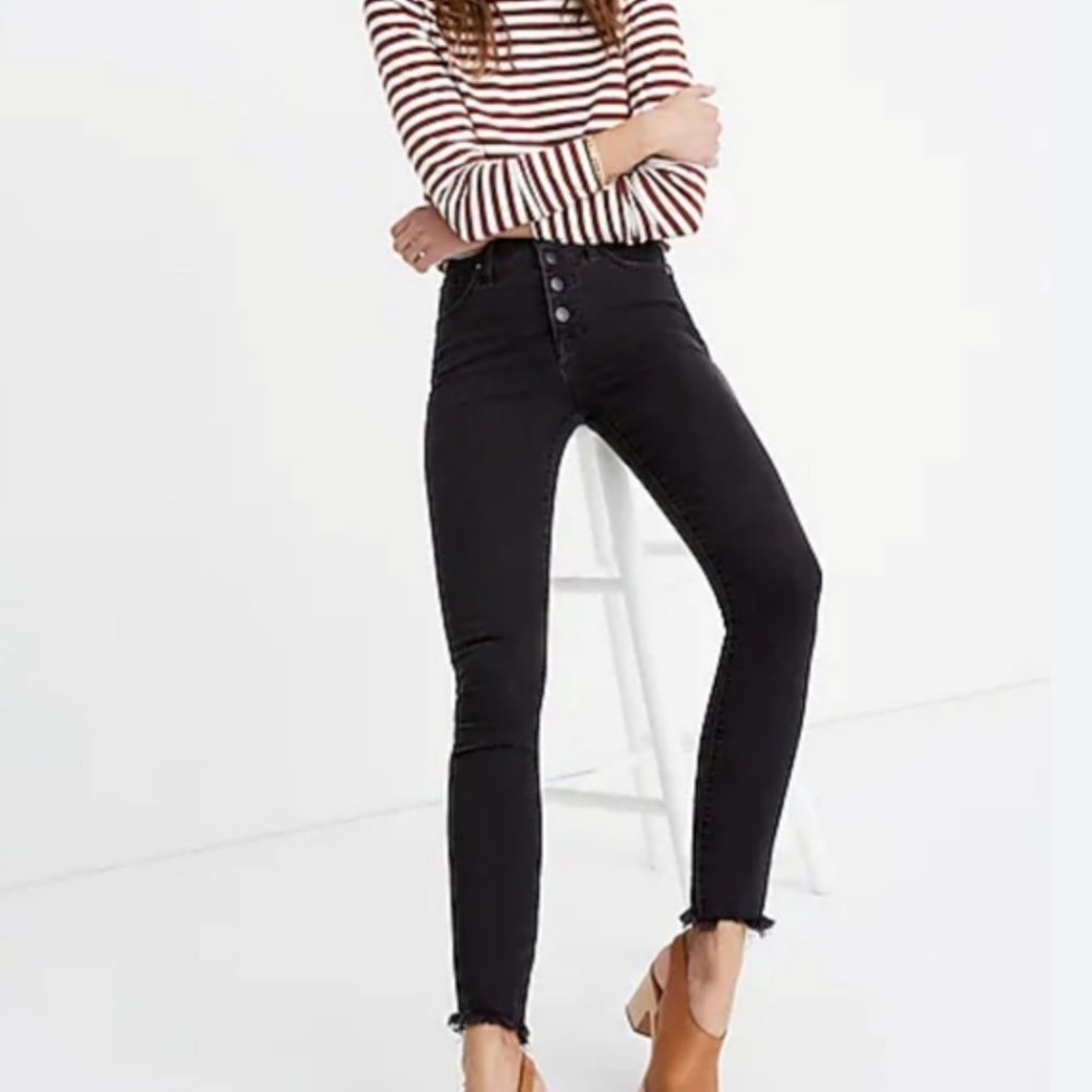 Madewell High Rise Black Skinny Jean